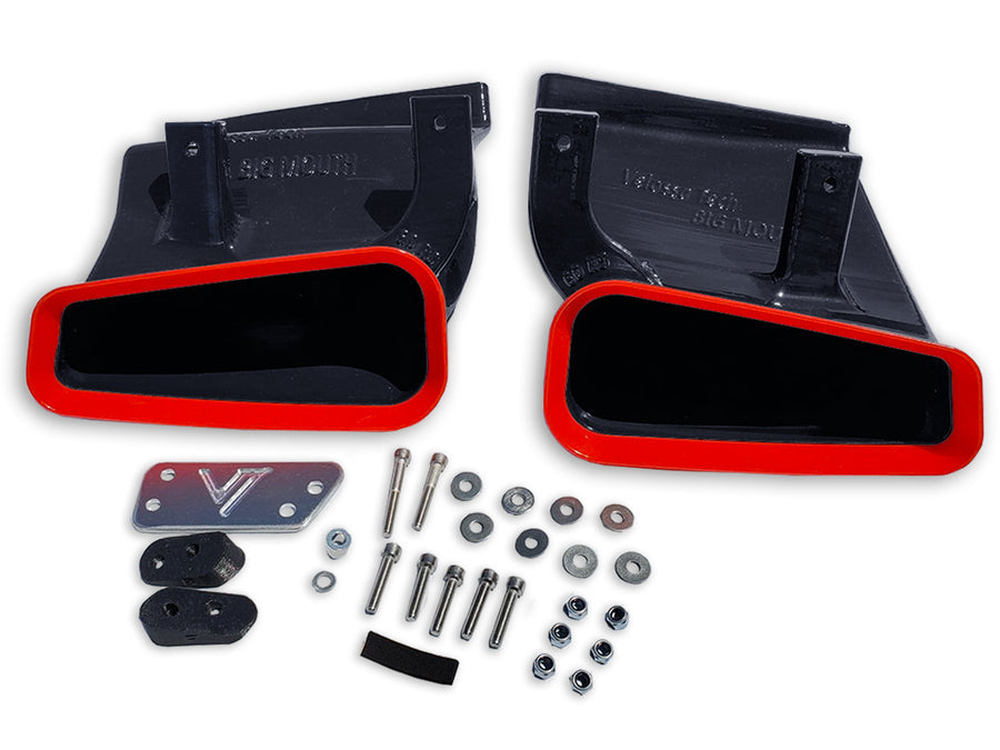 Velossa Tech BIG MOUTH Full Kit Intake Snorkel | 2016-2023 Infiniti Q50 Red Sport (VT-BM-0223-PBLU-BLK-RECT)