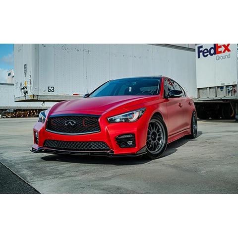 Velossa Tech BIG MOUTH Full Kit Intake Snorkel | 2014-2023 Infiniti Q50 (VT-BM-0222-PBLU-BLK-RECT)