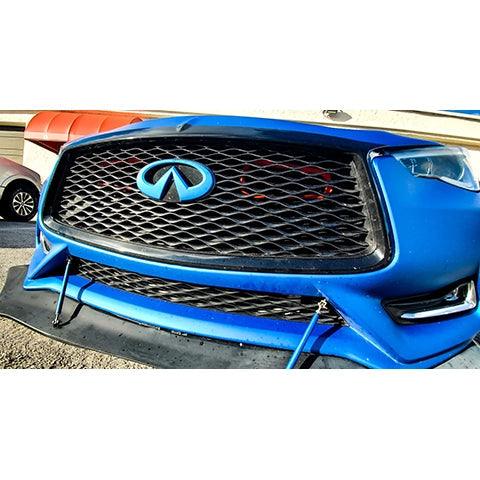 Velossa Tech BIG MOUTH Full Kit Intake Snorkel | 2016-2023 Infiniti Q50 Red Sport (VT-BM-0223-PBLU-BLK-RECT)