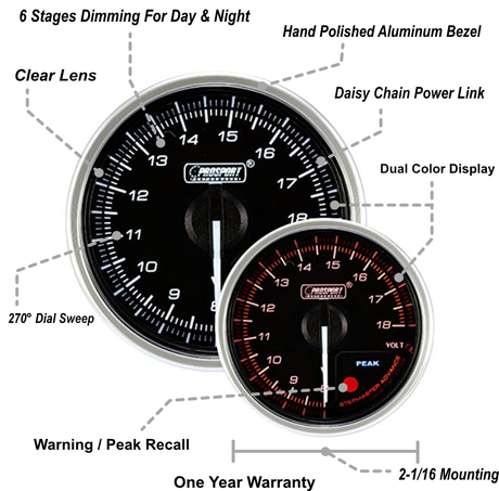 2-1/16" Supreme Electrical Volt Gauge