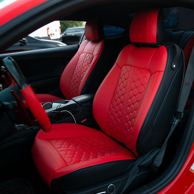 2015-Up Ford Mustang Convertible Custom Leather Seat Covers