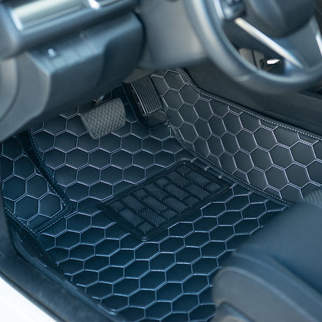 2016-21 Honda Civic Custom Honeycomb Leather Floor Mat