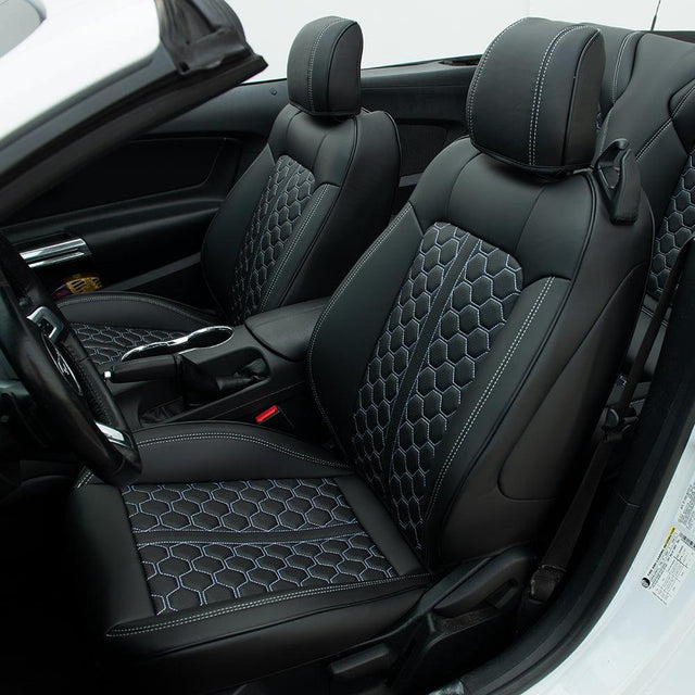 2015-Up Ford Mustang Convertible Custom Leather Seat Covers