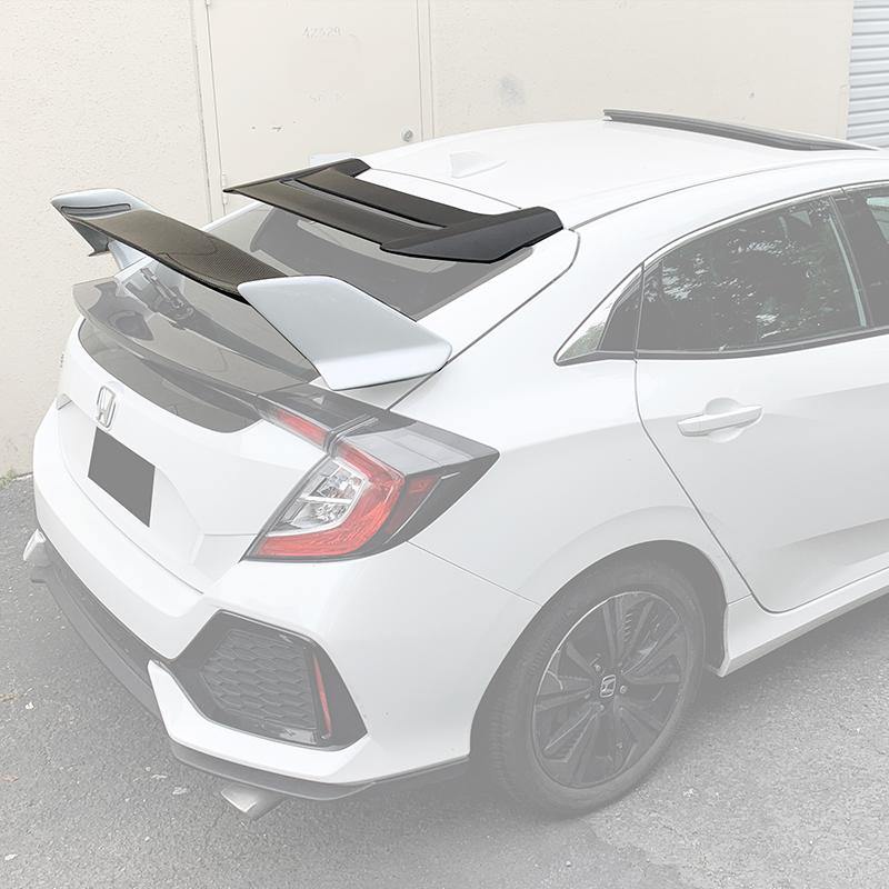 2016-21 Honda Civic Hatchback Type R Conversion Rear Spoiler W/ Mugen Style Roof Spoiler