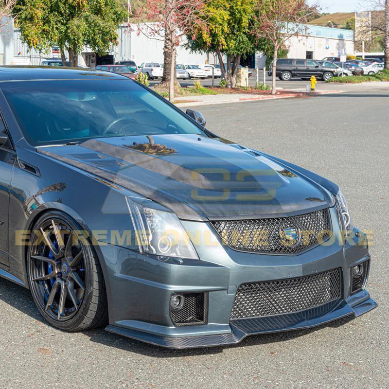 2009-15 Cadillac CTS-V Carbon Fiber Front Splitter & Side Skirts