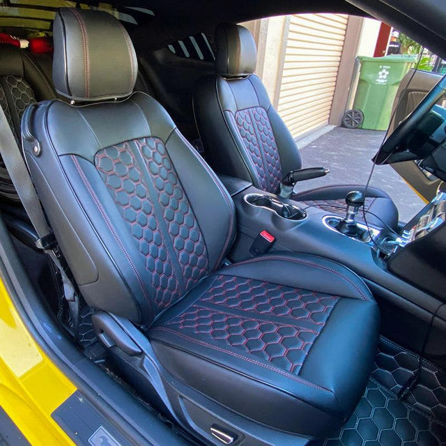 2015-Up Ford Mustang Convertible Custom Leather Seat Covers