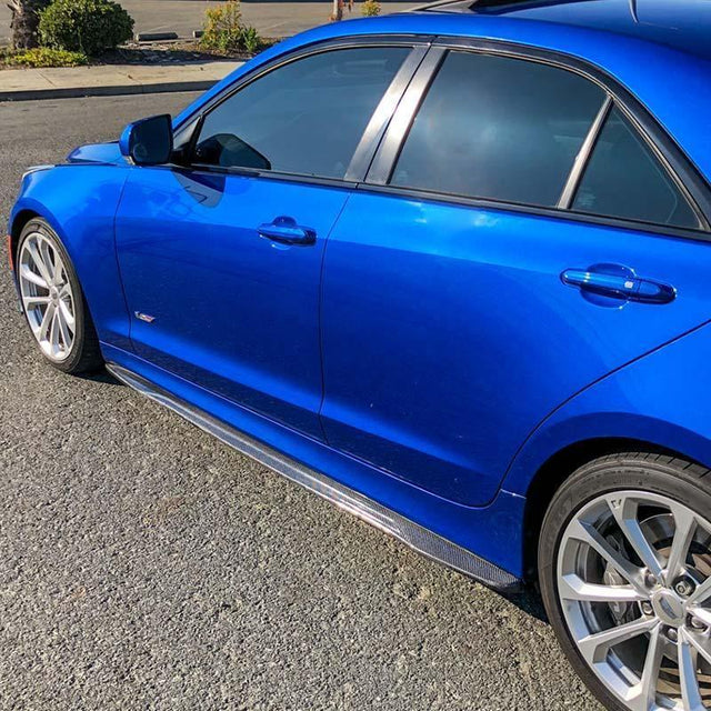 2016-19 Cadillac ATS-V Carbon Fiber Side Skirts Rocker Panels