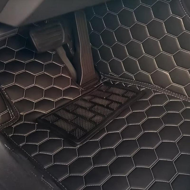 5th Gen Camaro Premium Honeycomb Leather Floor Mat Liners