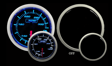 2-1/16" Blue/White Electrical Oil Temperature Gauge