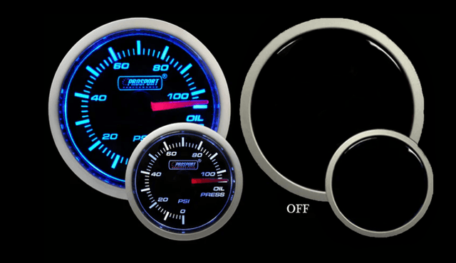 2-1/16" Blue/White Oil Pressure Gauge-2-1/16"