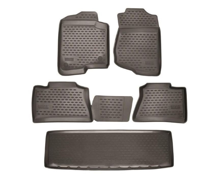 Westin 2015-2017 Cadillac Escalade w/Bench Seats Profile Floor Liners 6pc - Black