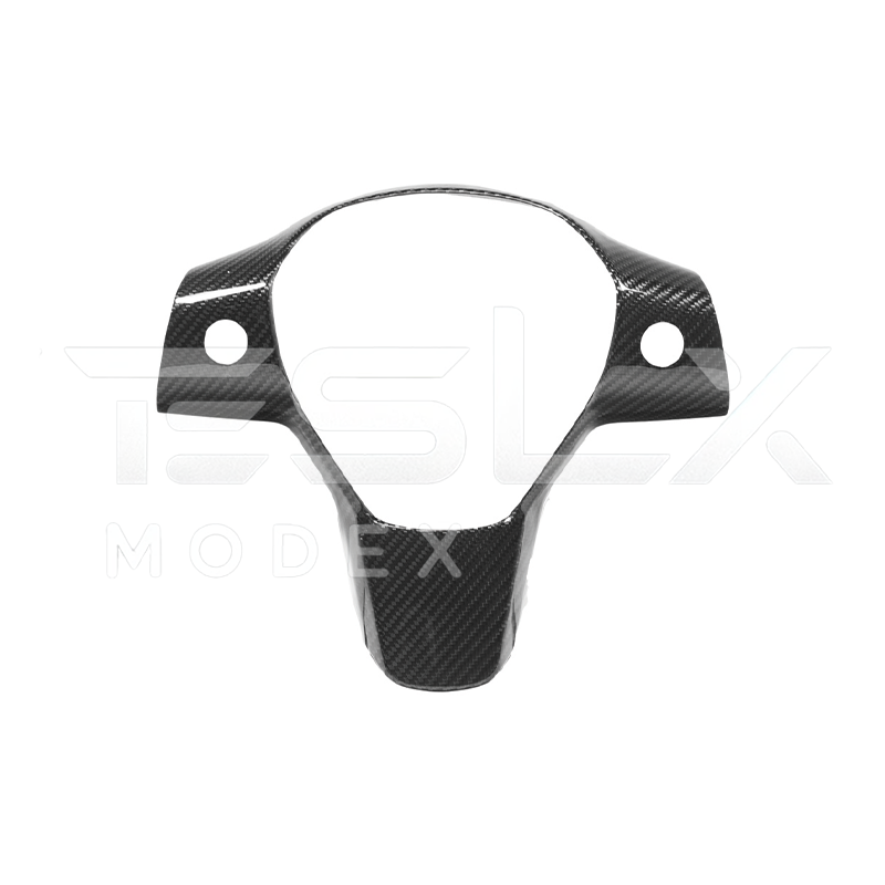 EOS 2020-Up Tesla Model 3 & Y Carbon Fiber Interior Steering Wheel Cover