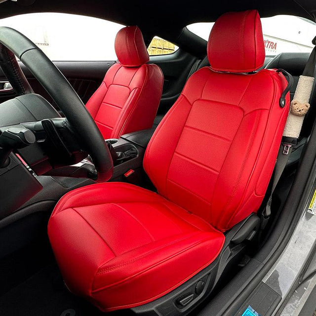 2015-Up Ford Mustang Convertible Custom Leather Seat Covers