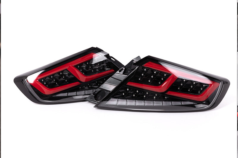 OLM Spec-AR LED Taillights (Clear Lens/Black Base/Red Bar) - 2022+ WRX