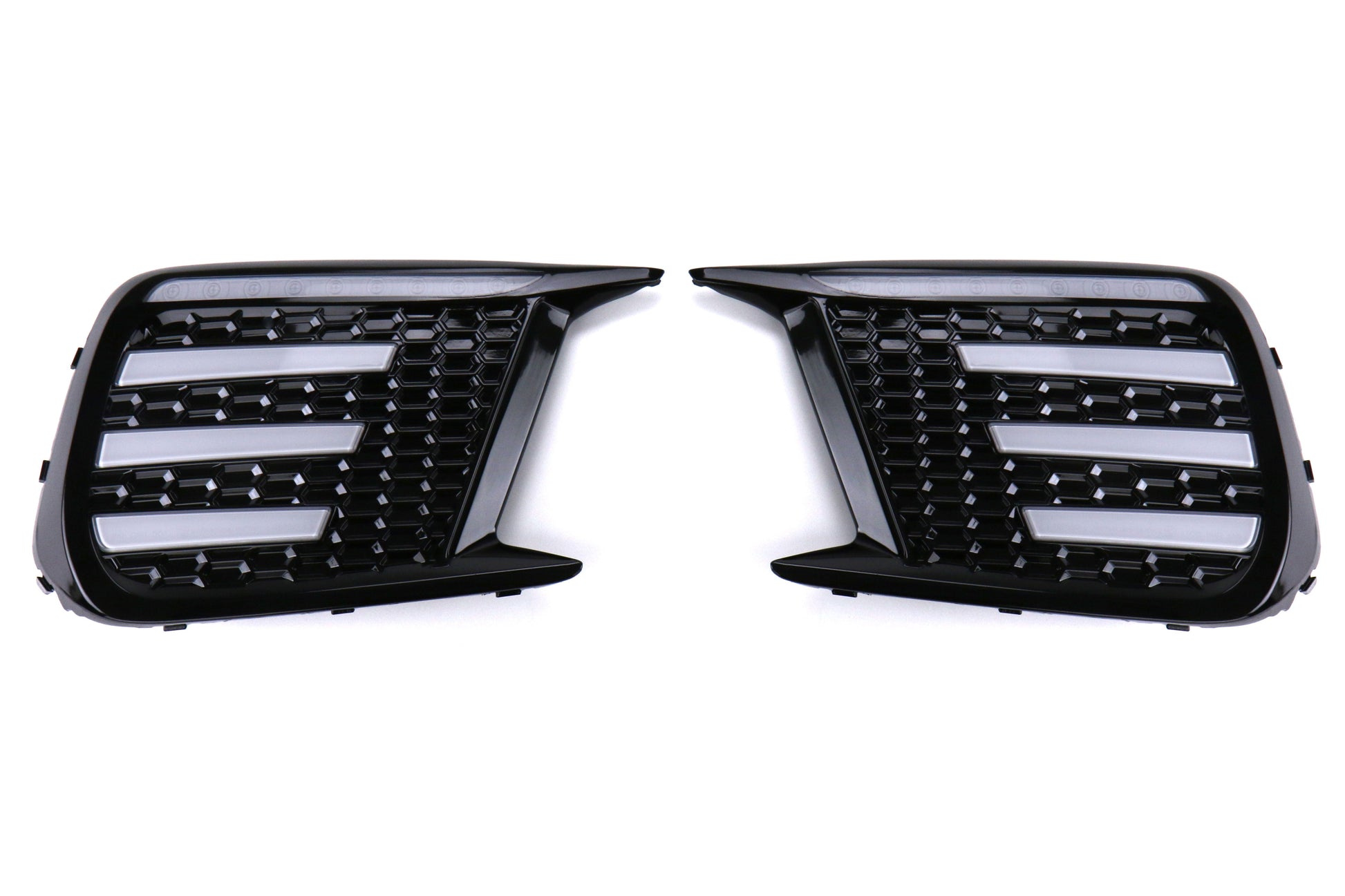 OLM Clear Tri-Bar Fog Light Bezel - 2018-2021 Subaru STI / 2018 WRX