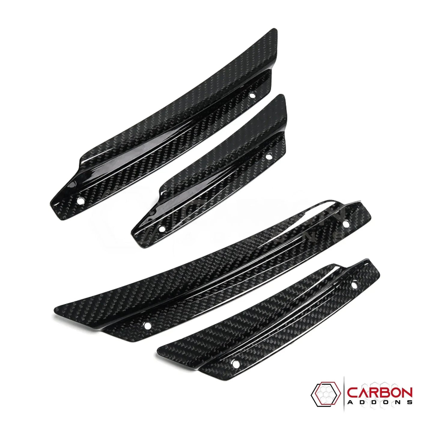 C8 Corvette Carbon Fiber Front Bumper Canards (4-Piece Set) | Aero Upgrade (2020–2026)