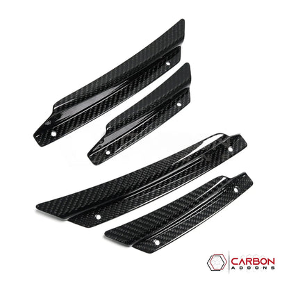 C8 Corvette Carbon Fiber Front Bumper Canards (4-Piece Set) | Aero Upgrade (2020–2026)
