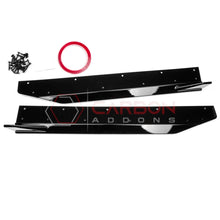 Side Skirt Extensions with Winglets for 2024+ Ford Mustang (ABS Plastic)