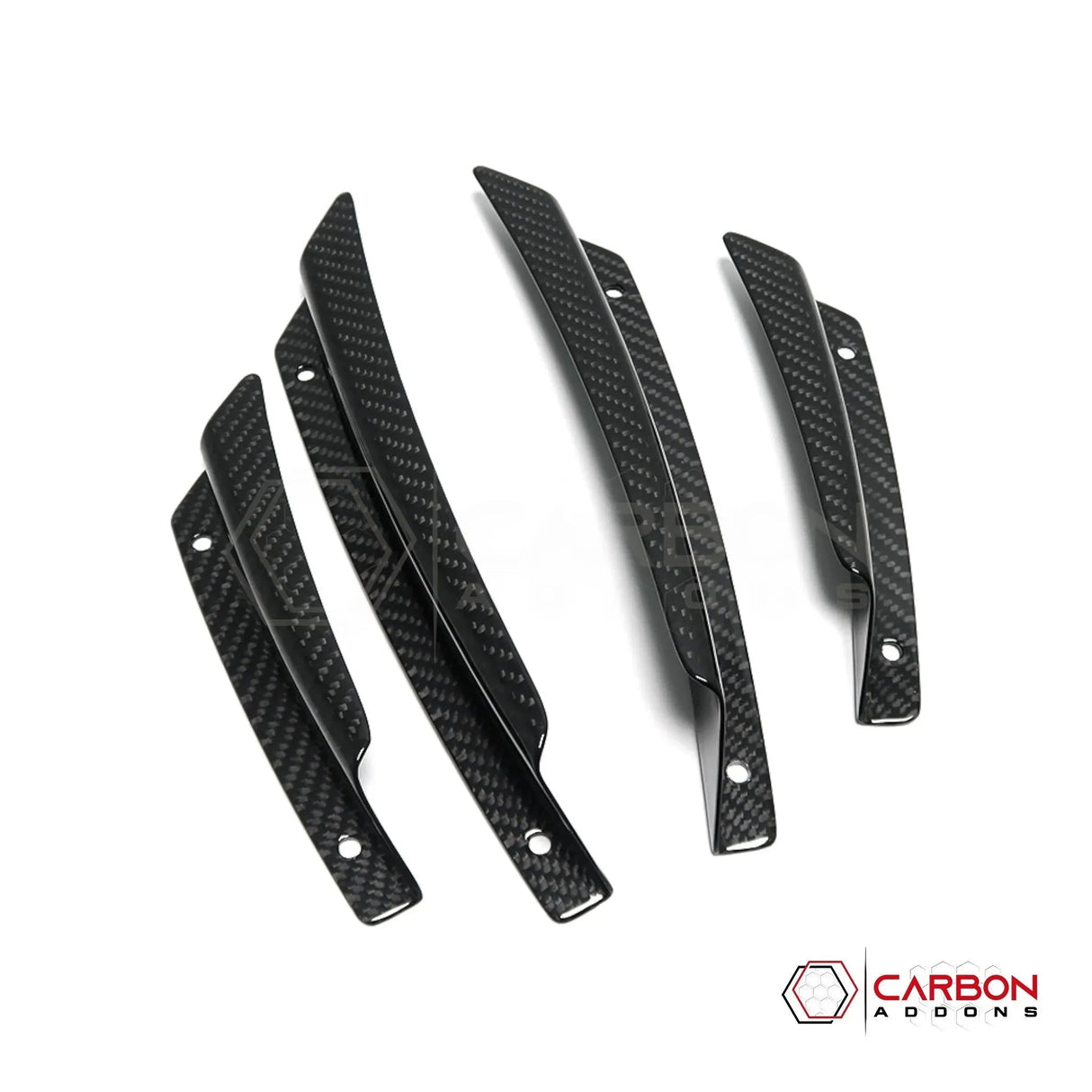 C8 Corvette Front Bumper Carbon Fiber Canards - 4pcs