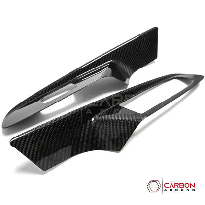 C8 Corvette Real Carbon Fiber Window Switch Trim Covers | Interior Upgrade (2020–2027)