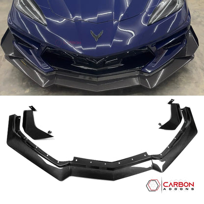 C8 Corvette Stingray Carbon Fiber Z07 Style Front Splitter & Canards