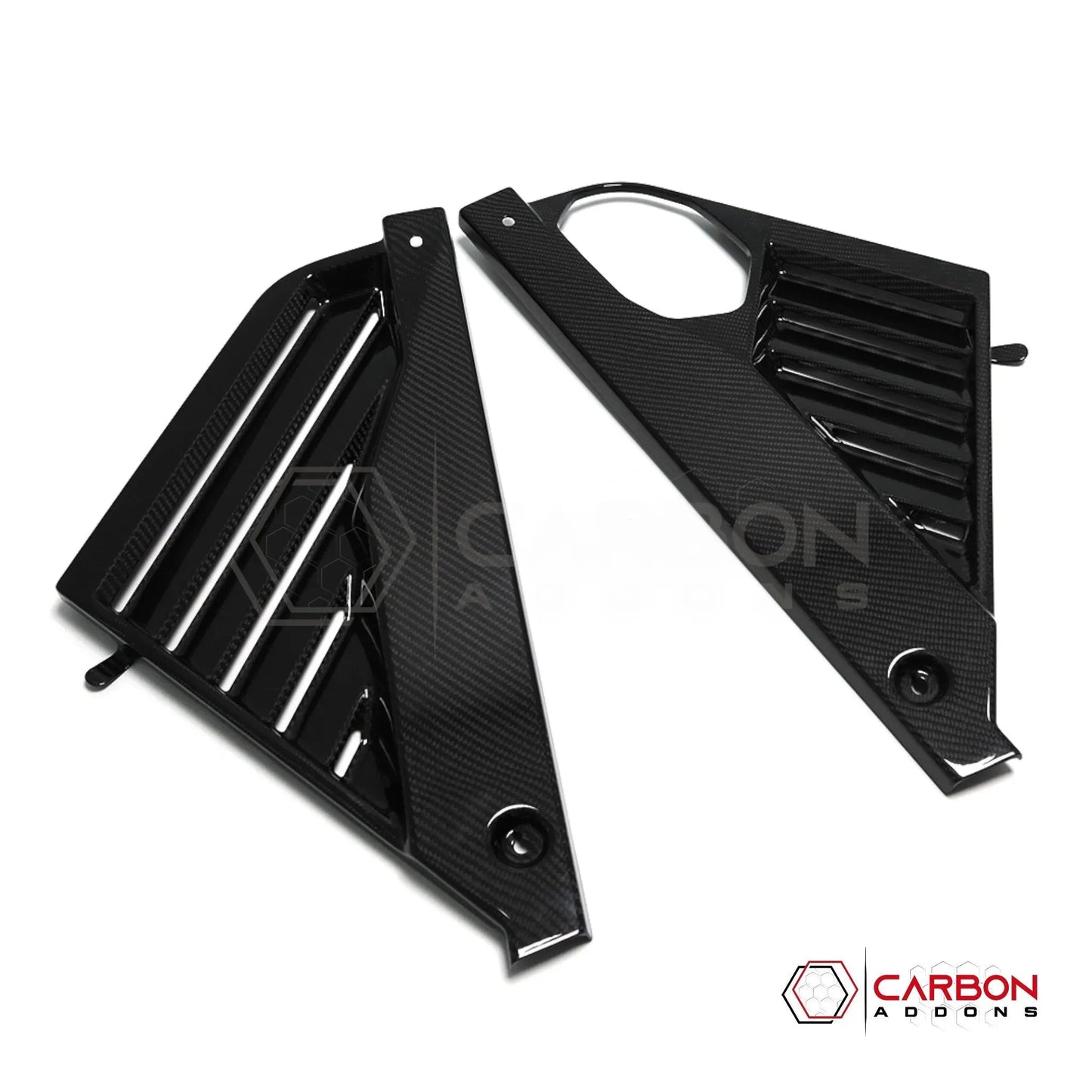 C8 Corvette Real Carbon Fiber Engine Bay Side Panels | Direct Replacement (Stingray & Z06 Coupe)