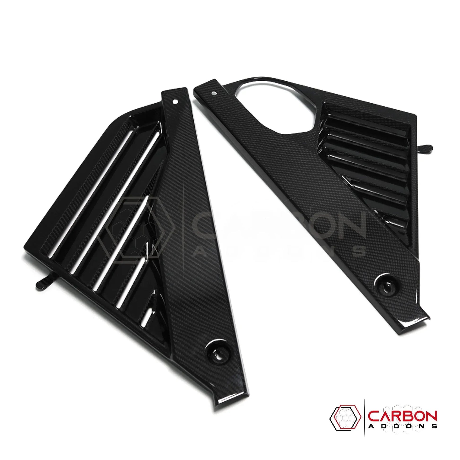 C8 Corvette Real Carbon Fiber Engine Bay Side Panels | Direct Replacement (Stingray & Z06 Coupe)