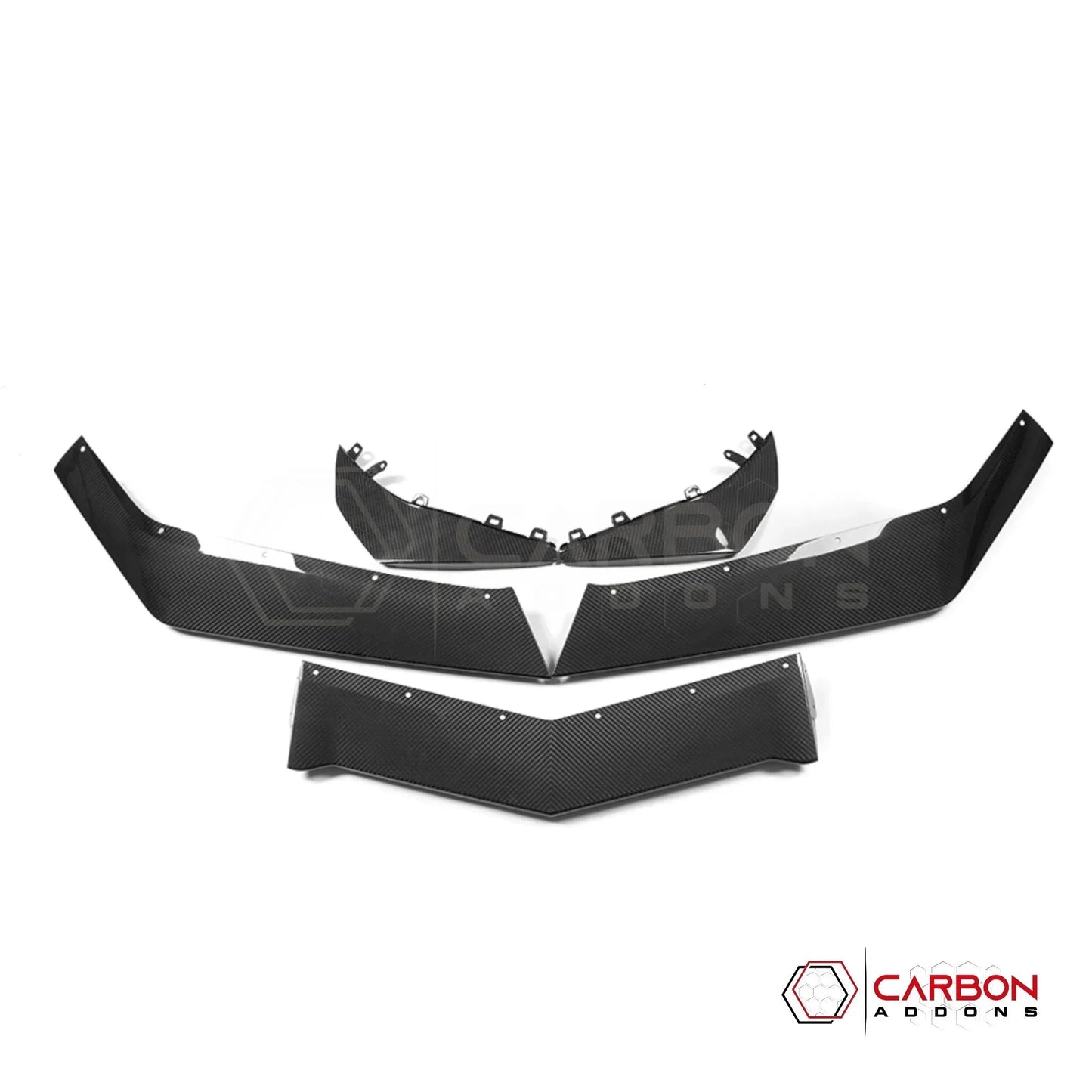 C8 Corvette Z06/E-Ray Dry Pre-preg Carbon Fiber Z07 Style Front Splitter & Canards