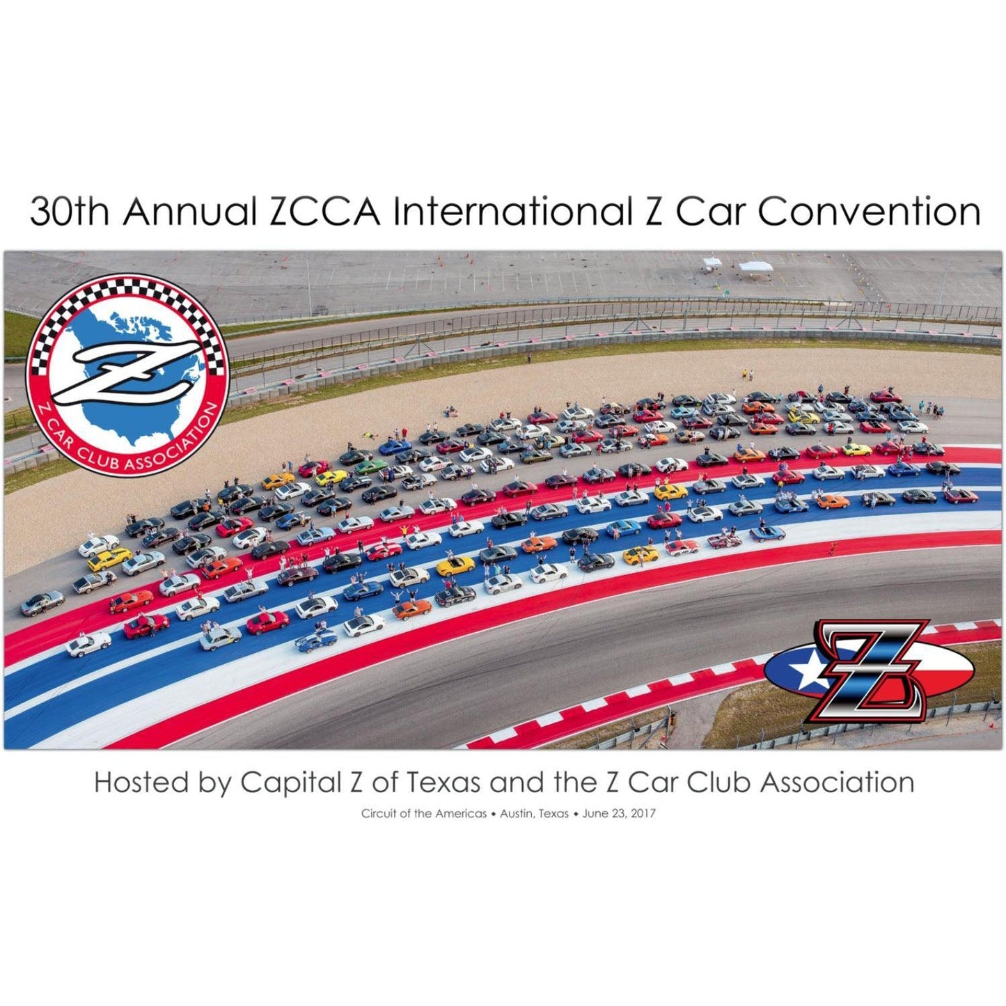 ZCON 2017 "Circuit of the Americas" on-track photo - Austin, TX - 20" x 30" Size