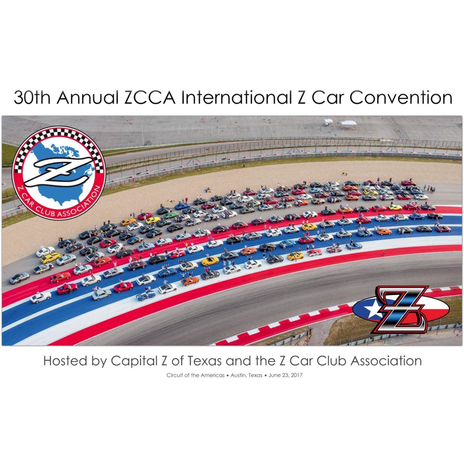 ZCON 2017 "Circuit of the Americas" on-track photo - Austin, TX - 20" x 30" Size