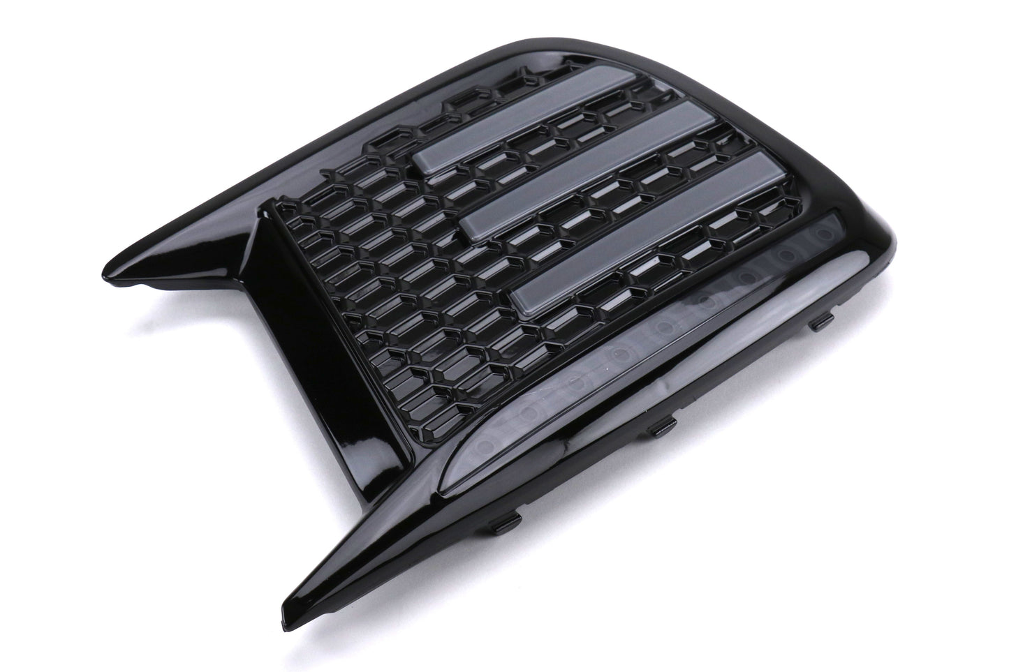 OLM Smoked Tri Bar Fog Light Bezel (No Fog Hole) - 2018-2021 Subaru WRX / STI