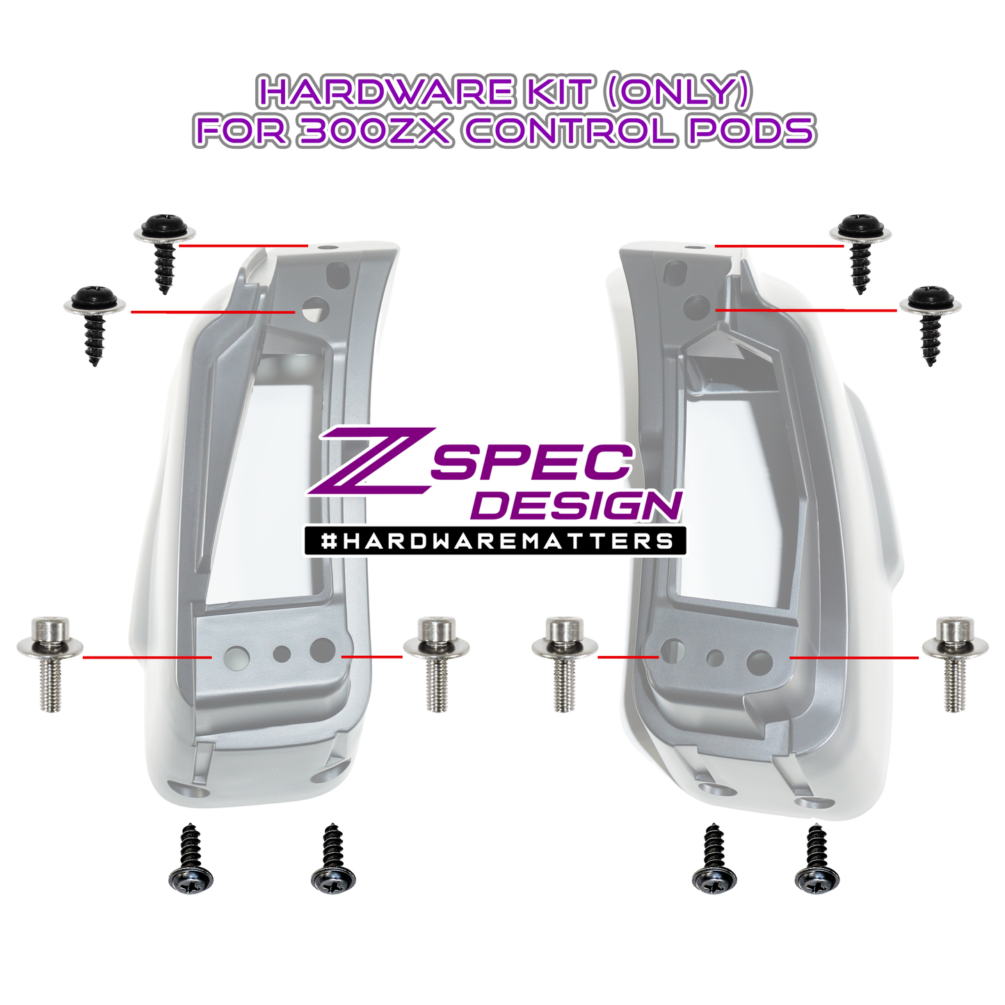 ZSPEC Dash Lighting and Climate-Control Pod HARDWARE KIT, LHD Z32 300zx