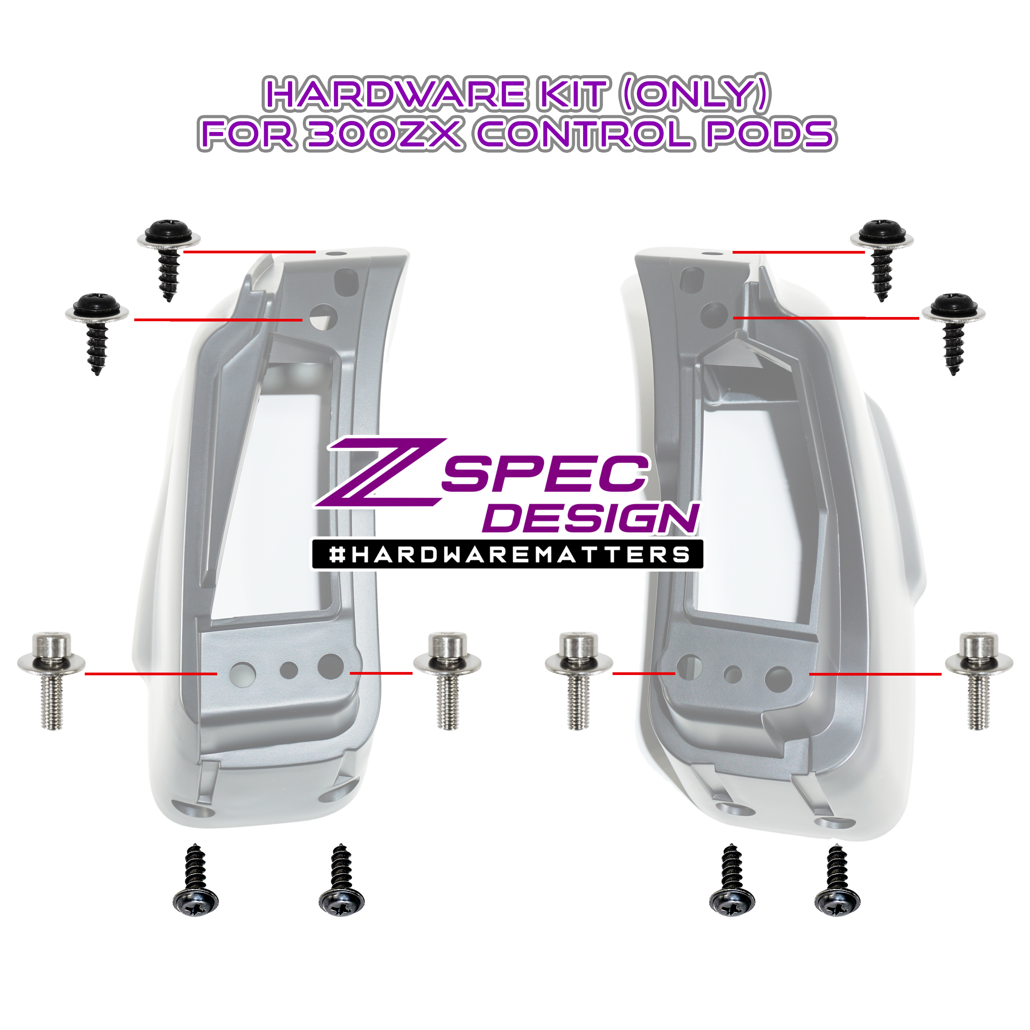 ZSPEC Dash Lighting and Climate-Control Pod HARDWARE KIT, LHD Z32 300zx