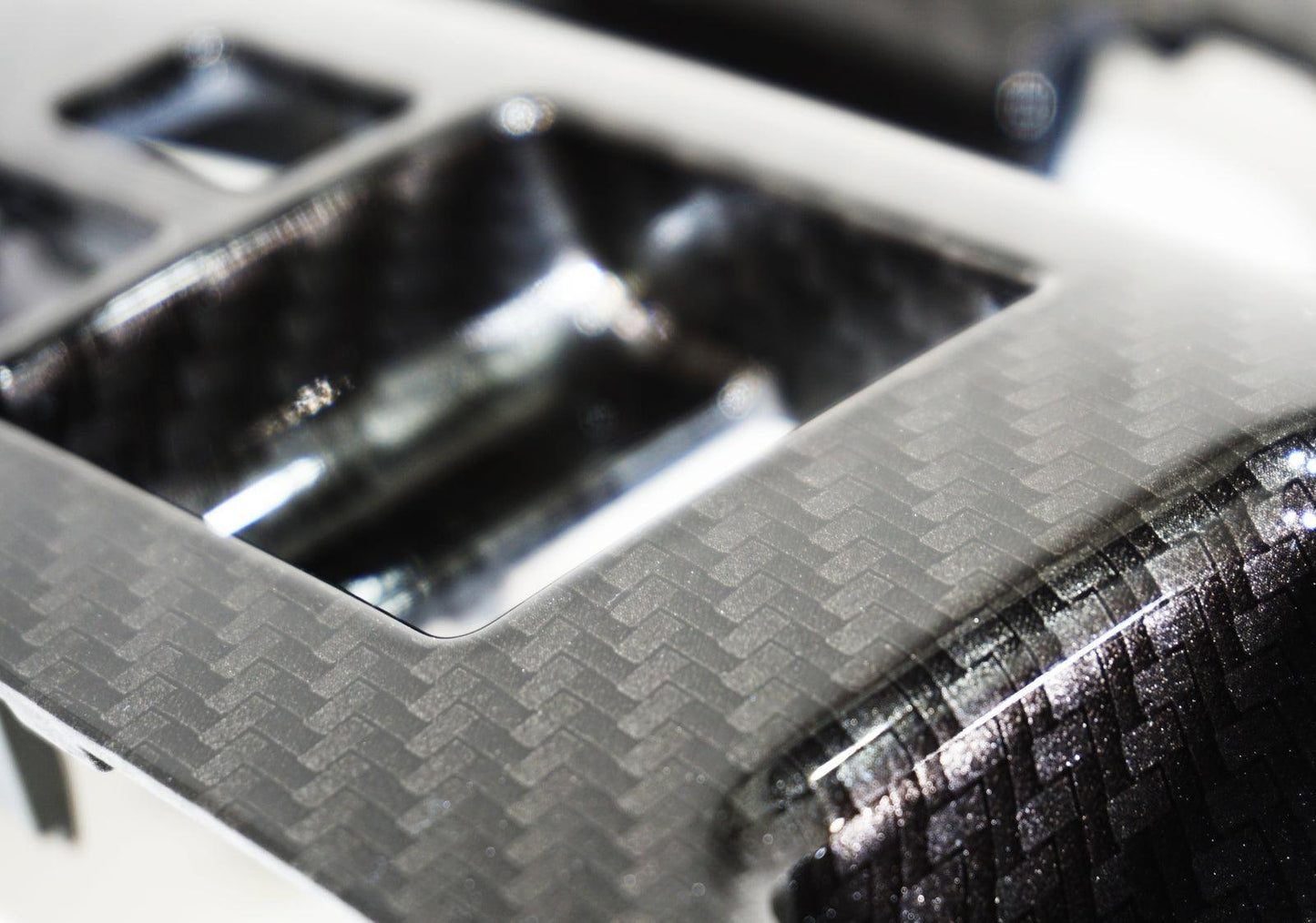 ZSPEC 350z Z33 Interior Door Window Switch Finisher Set, LHD '06-09, Carbon-Weave Style