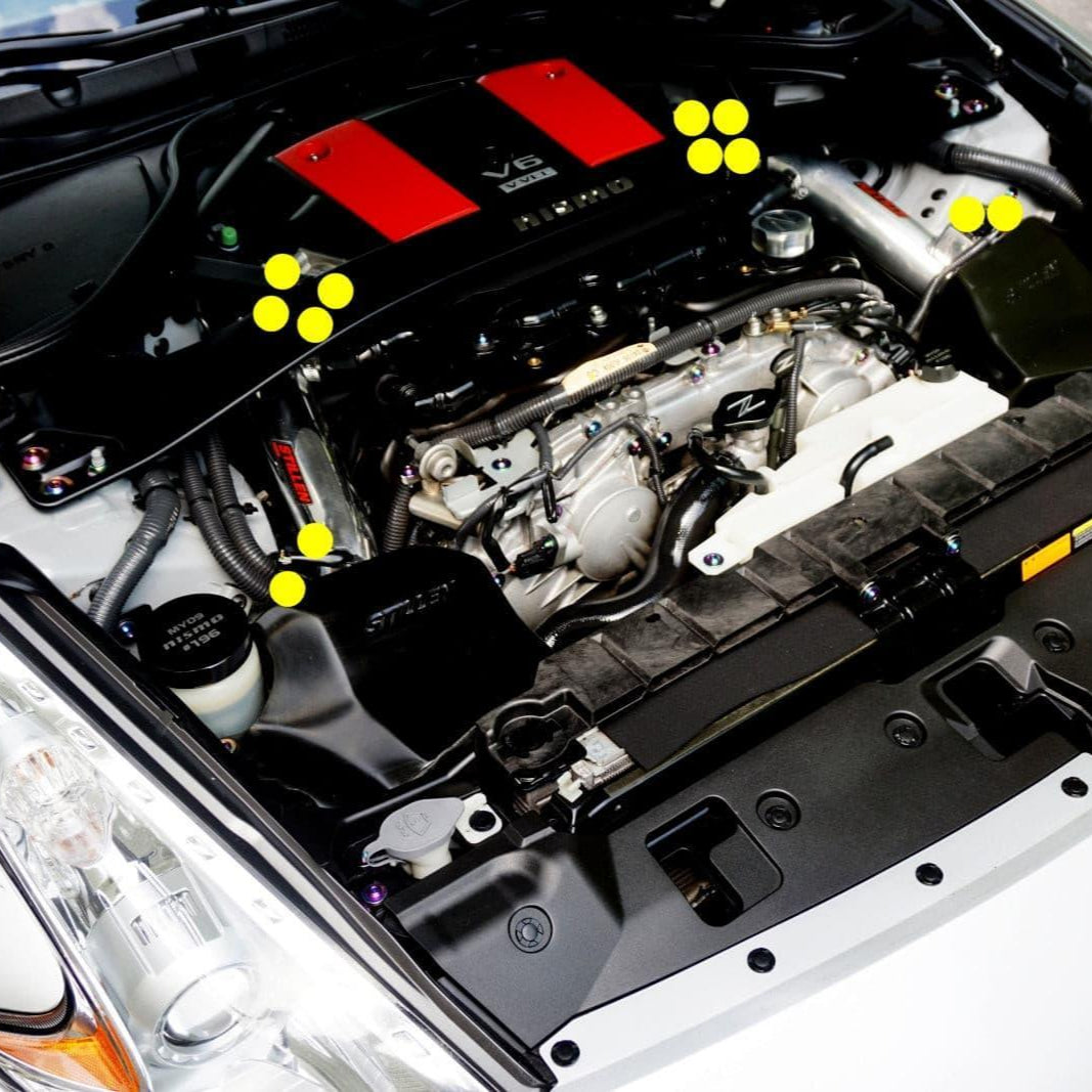 ZSPEC Throttle Bodies & MAP Sensor Bolts for '09+ Nissan 370z Z34, Titanium