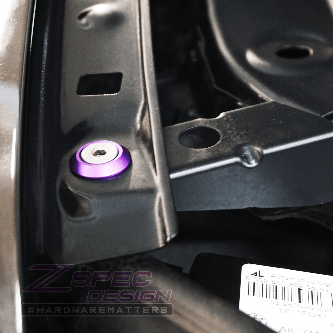 ZSPEC Stage-2 Dress Up Bolts® Fastener Kit for '14-19 BMW 435i F32 3.0T, Stainless & Billet