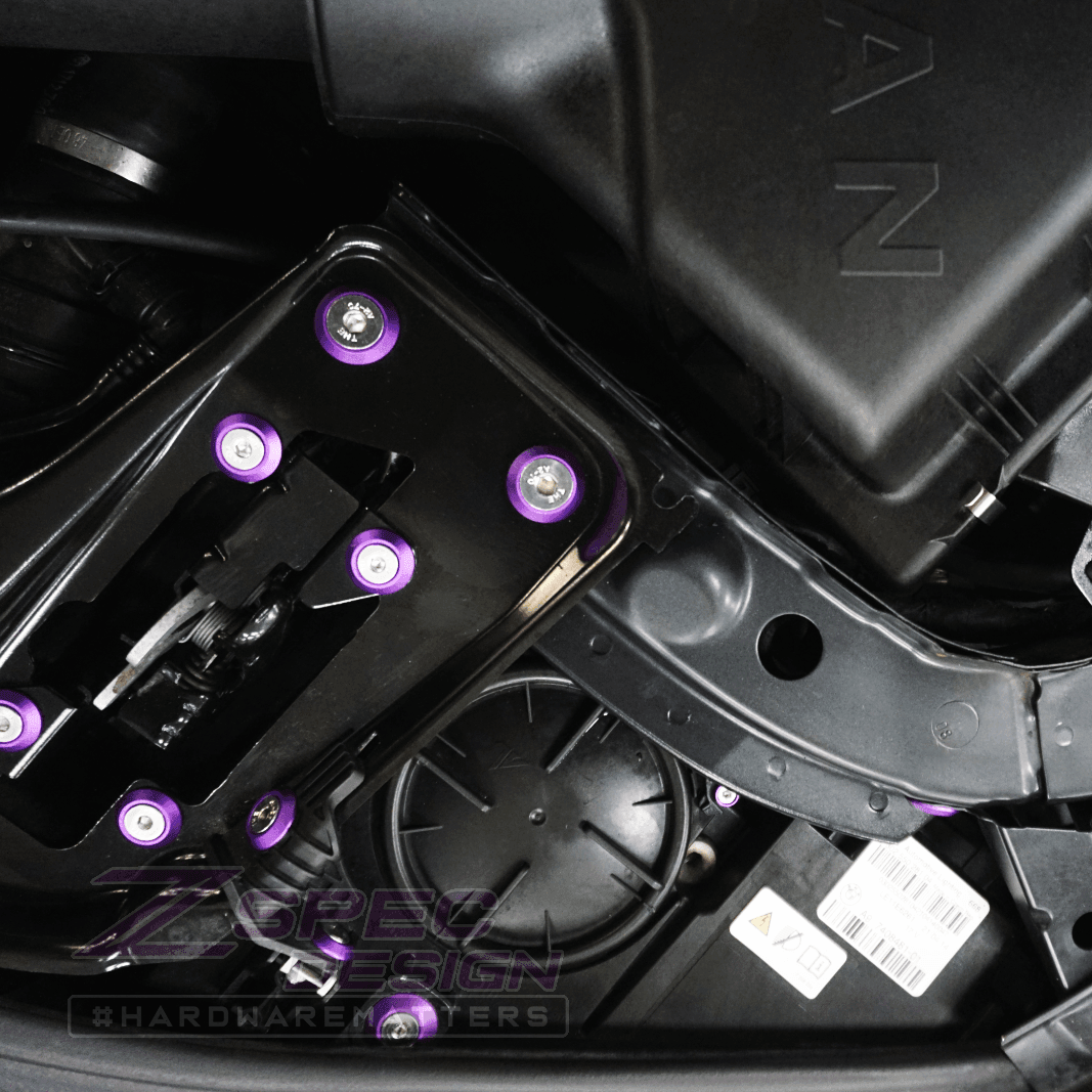 ZSPEC Stage-2 Dress Up Bolts® Fastener Kit for '14-19 BMW 435i F32 3.0T, Stainless & Billet