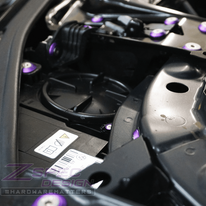 ZSPEC Stage-1 Dress Up Bolts® Fastener Kit for '14-19 BMW 435i F32 3.0T, Stainless & Billet
