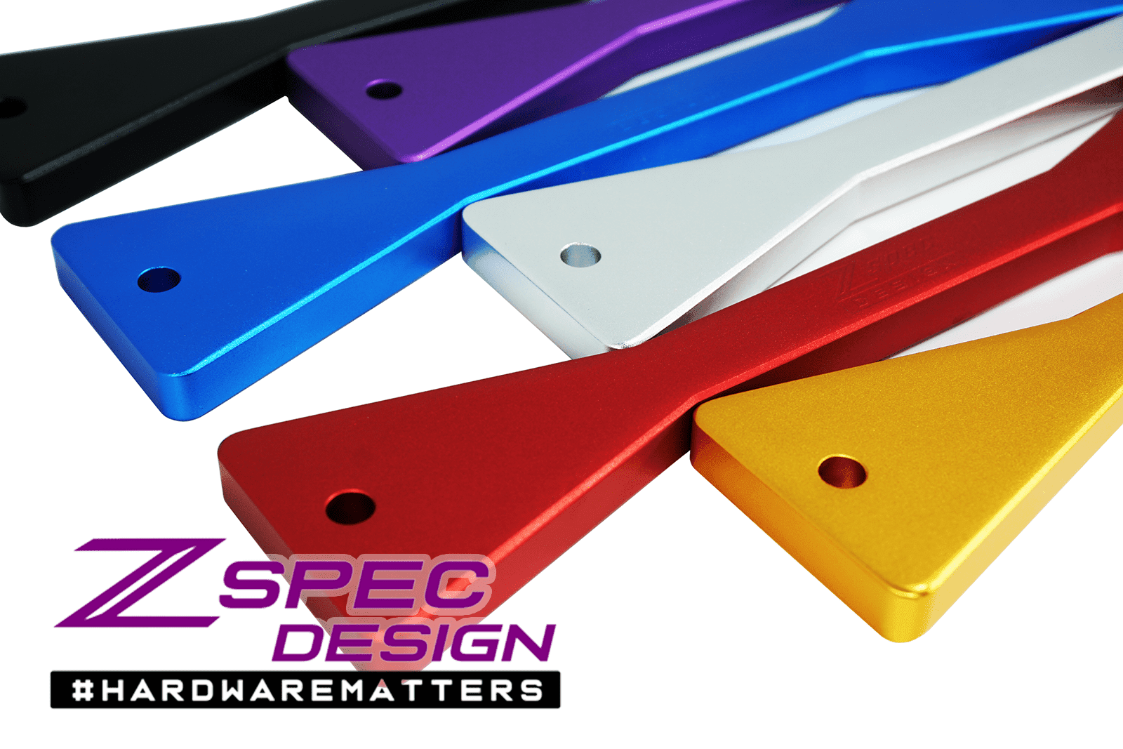 ZSPEC Battery Hold Down/Bracket, Billet Aluminum & Anodized, for use with factory rods