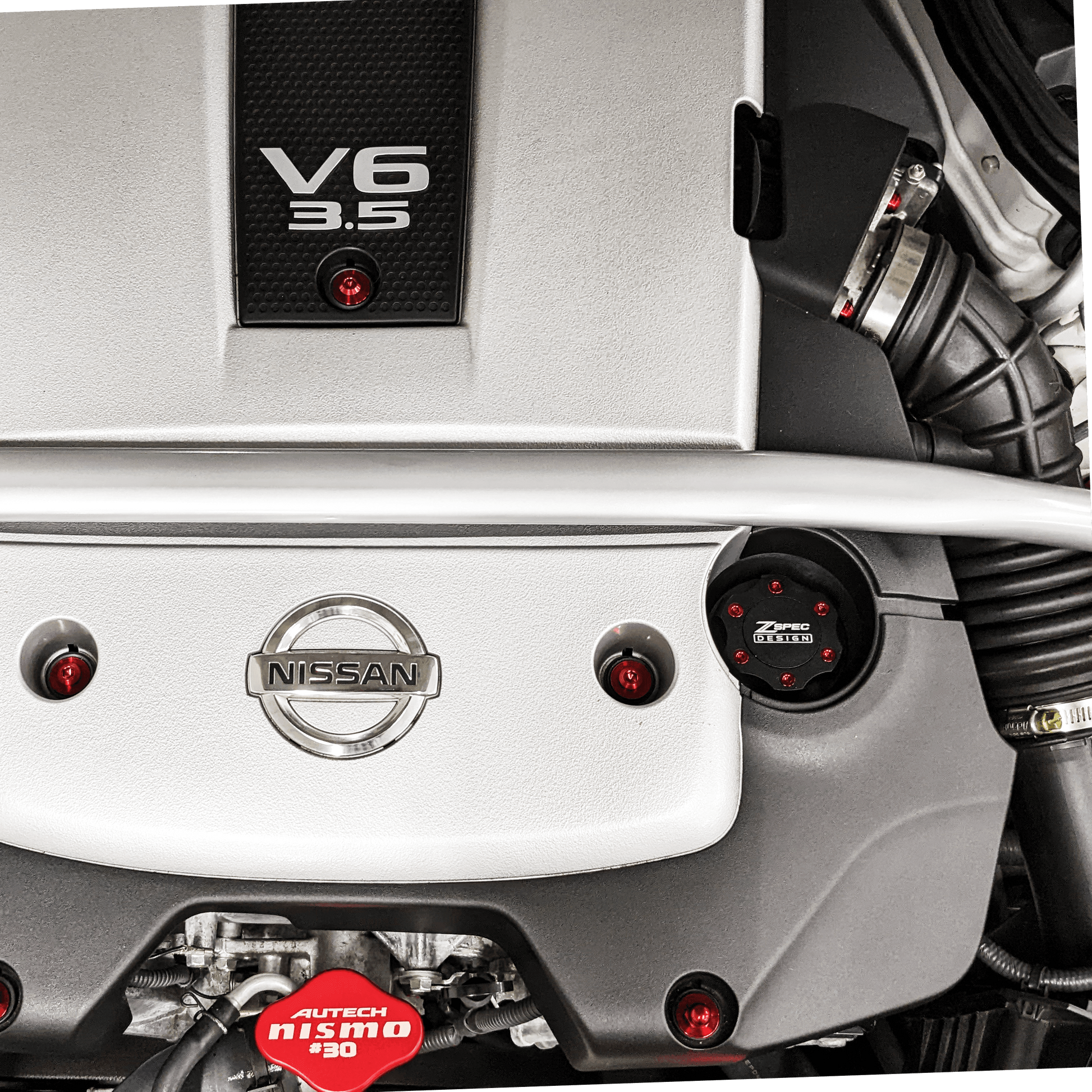 ZSPEC Billet Oil Filler Cap for Nissan/Infiniti/Datsun, Black Cap w/ Titanium Accent