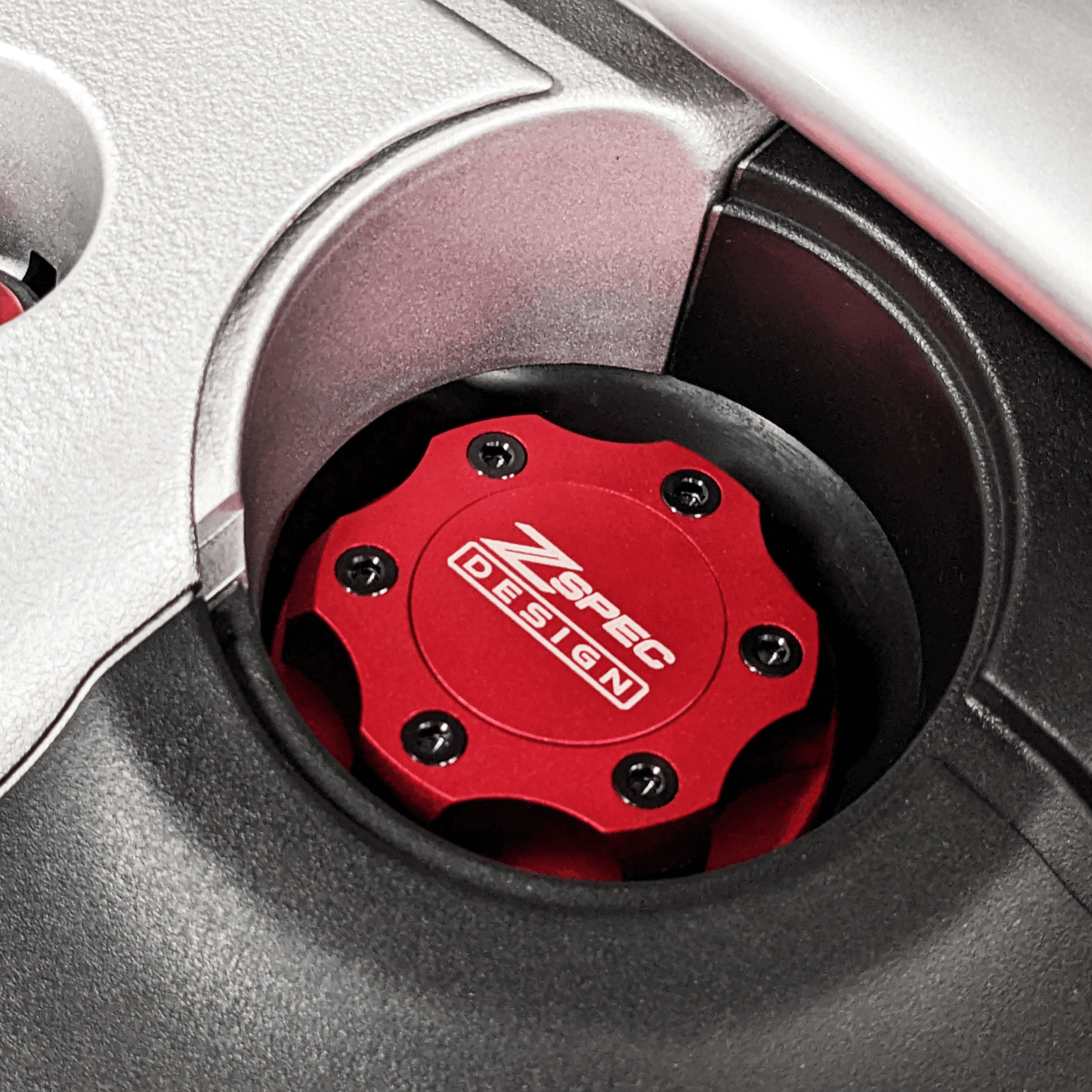 ZSPEC Billet Oil Filler Cap for Nissan/Infiniti/Datsun, Red Cap w/ Titanium Accents