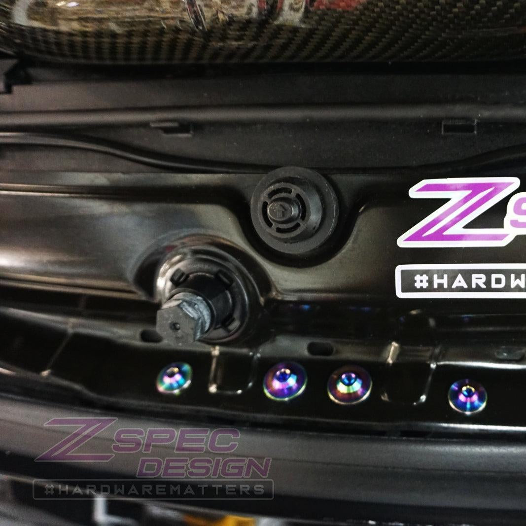 ZSPEC Stage-2 Dress Up Bolts® Fastener Kit for '14-18 BMW 340i F34 3.0T, Titanium