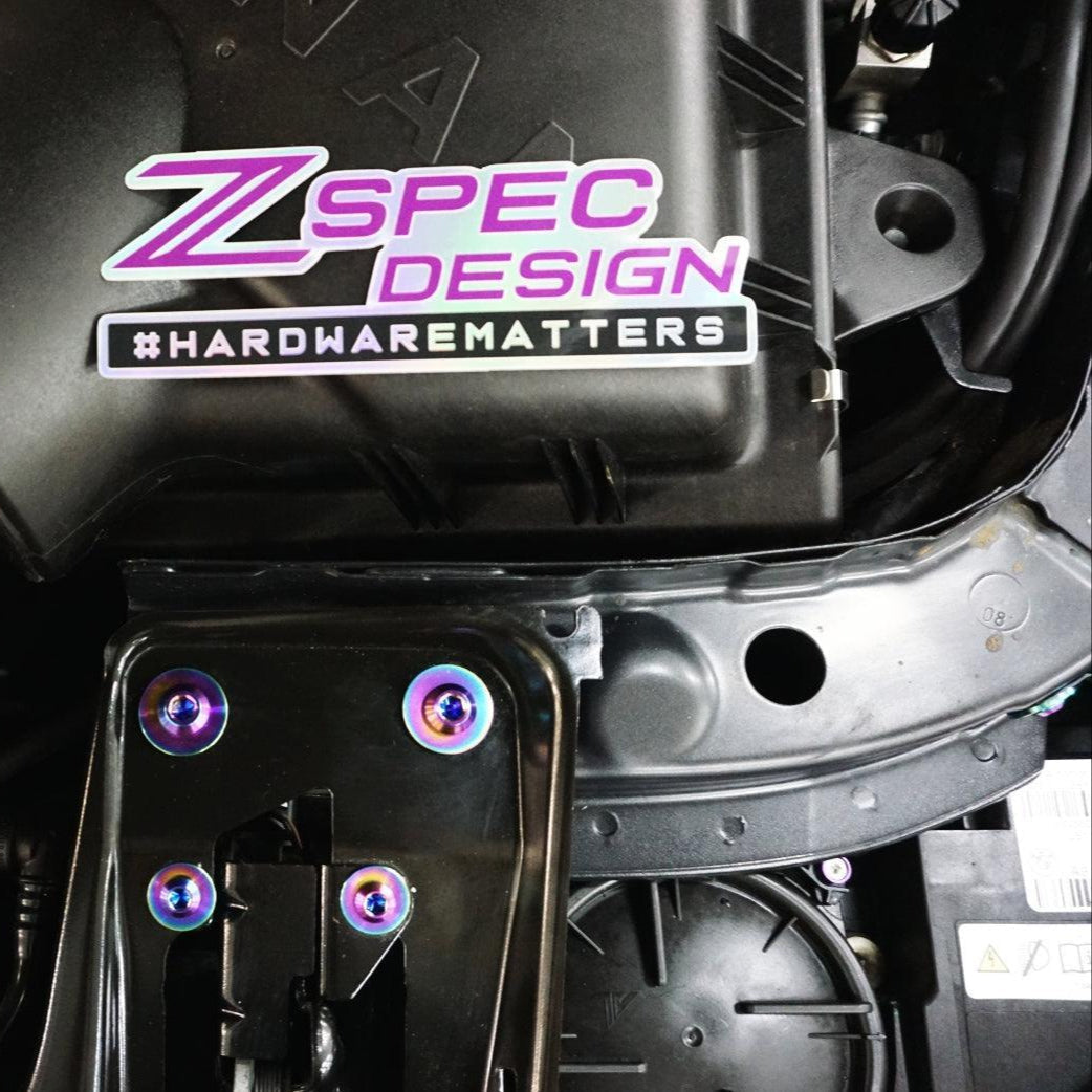 ZSPEC Stage-2 Dress Up Bolts® Fastener Kit for '14-18 BMW 340i F34 3.0T, Titanium