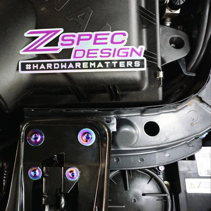 ZSPEC Stage-2 Dress Up Bolts® Fastener Kit for '14-18 BMW 340i F34 3.0T, Titanium