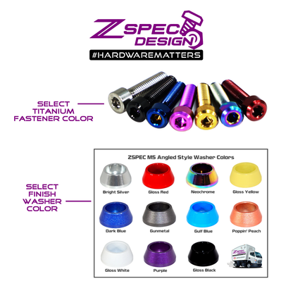 ZSPEC Body Kit Fastener, M5x20mm Titanium & Billet w/WELL NUT, Per Each