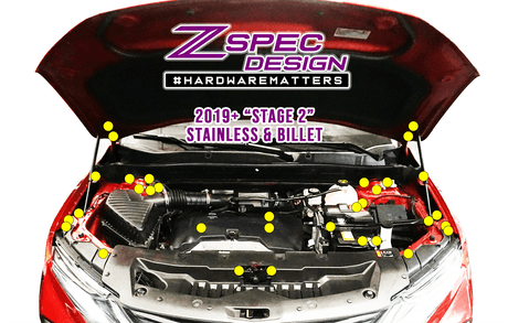 ZSPEC "Stage 2" Dress Up Bolts® Fastener Kit for '19+ Chevy Blazer C1, Stainless & Billet