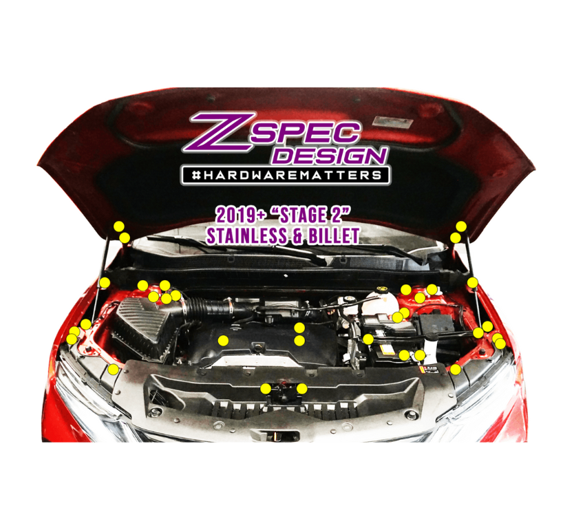 ZSPEC Stage-2 Dress Up Bolts® Fastener Kit for '19+ Chevy Blazer C1, Stainless & Billet