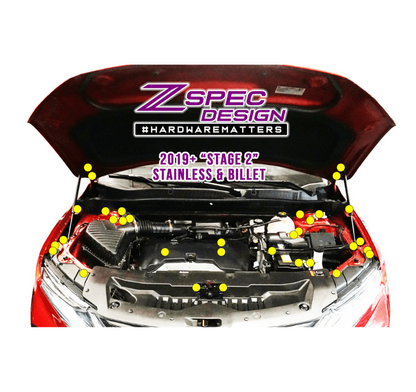 ZSPEC Stage-2 Dress Up Bolts® Fastener Kit for '19+ Chevy Blazer C1, Stainless & Billet