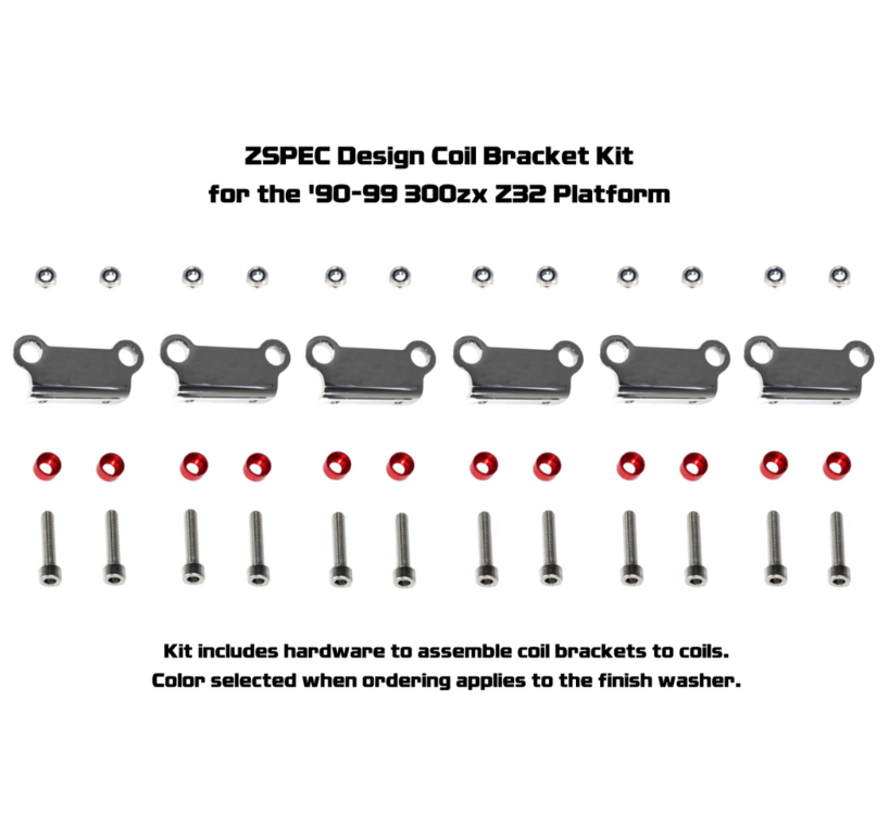 ZSPEC Polished Stainless Coil Brackets Kit (no Z), 90-99 Nissan Z32 300zx