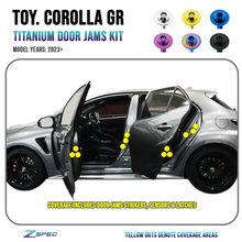 ZSPEC Door Jams Fastener Kit for the GR Corolla, Strikers/Latches/Switches, Titanium